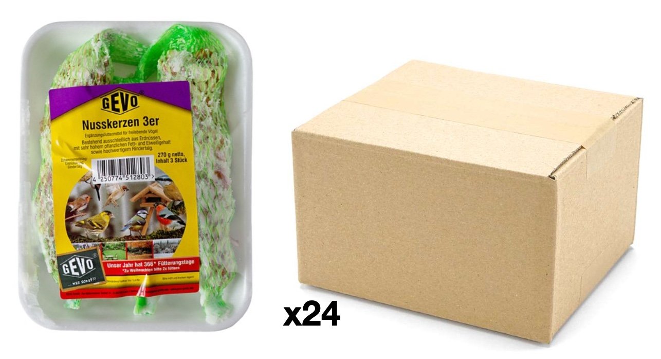 24x Gevo Nusskerzen (3 Stück) 270 g
