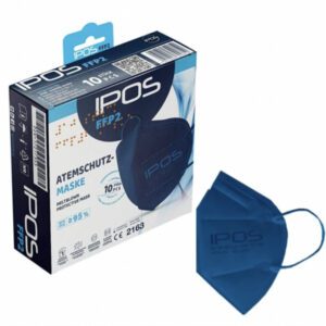 IPOS FFP2 Atemschutzmaske Blau, 10 Stk.