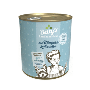 Betty's Landhausküche Hund Känguru mit Kartoffeln und Geflügel 800 g, für alle Hunderassen geeignet