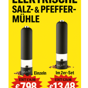 Elektrische Salz.-/ Pfeffermühle, einzeln oder im Set