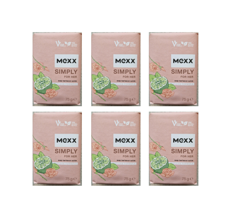 Mexx Stückseife "Simply for Her" 6 x 75g