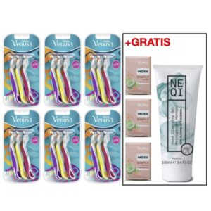 18er Gillette Venus Einweg-Rasierer Box + GRATIS 3er Mexx Seife +GRATIS Neqi Handgel 100ml