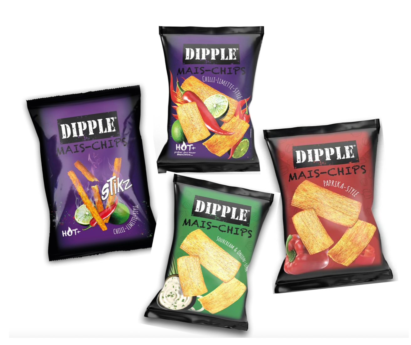 Dipple Mais Chips diverse Sorten je 90g