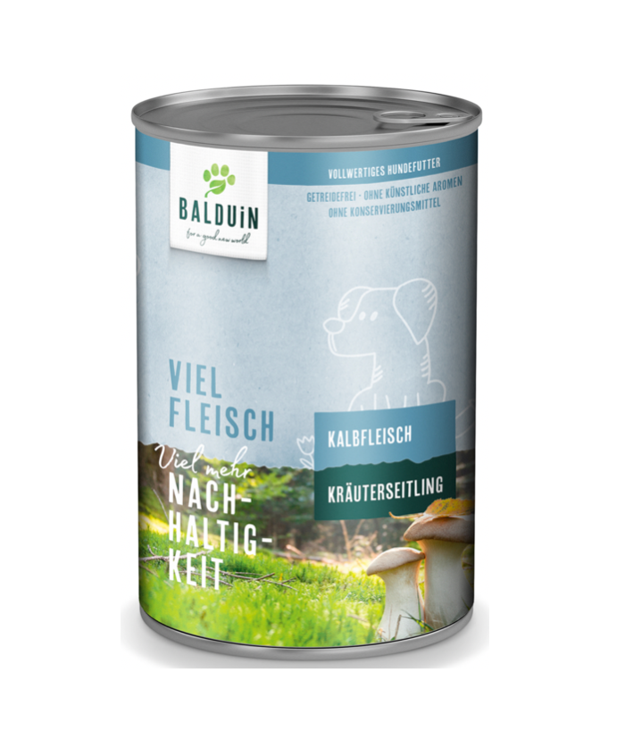 Balduin Premium Hunde-Nassfutter 6 x 400g, 4 Sorten MHD 06/2025 – Bild 2