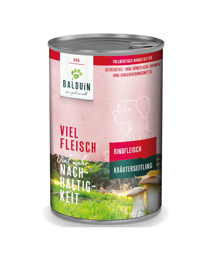 Balduin Premium Hunde-Nassfutter 6 x 400g, 4 Sorten MHD 06/2025 – Bild 3