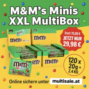 M&Ms Milk Chocolate 120 x 20g XXXL-MULTI-Box