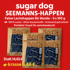 sugar dog Seemanns-Happpen Lachs, 5 x 100g