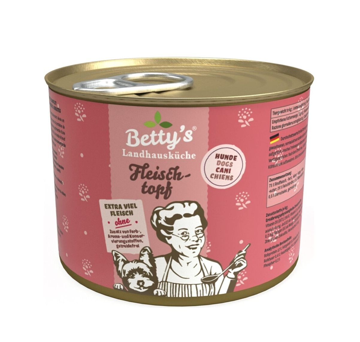 Betty's Landhausküche Hund All Meat 6 x 200 g – Bild 2