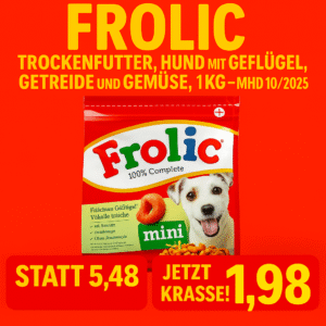 Frolic Trockenfutter Hund mit Geflügel, Getreide und Gemüse, 1 KG