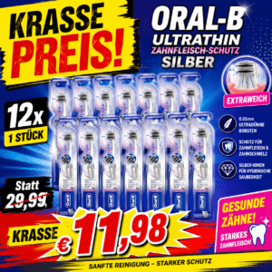 Oral-B Ultrathin Zahnfleisch-Schutz Silber Extraweich – 12er Pack