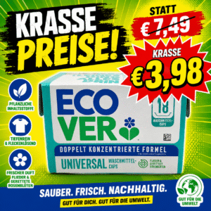Ecover Universal Waschmittel Caps, 18 x 17 g